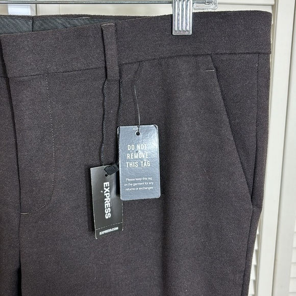 Express Pants Nwt Express Mens Slim Dress Pants In Brown 32 Poshmark